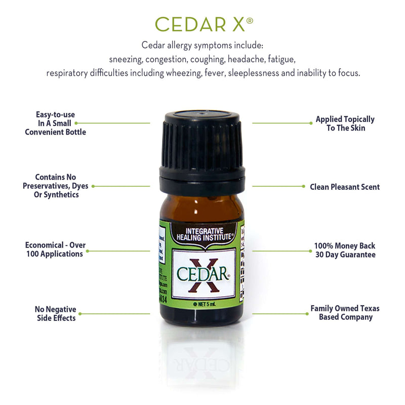 Cedar X® (5ml) Benefits include easy to use, no preservatives, no negative side effects
